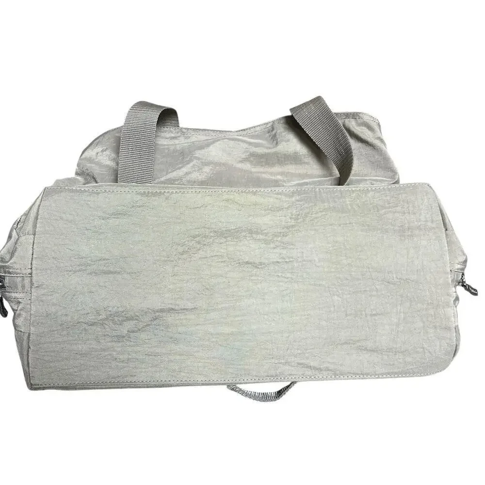 Baggallini Beige Tan Nylon Tote Travel Bag Multi Compartment Medium